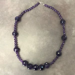 Genuine amethyst necklace
